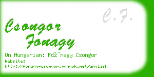 csongor fonagy business card